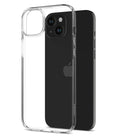 Spigen - Crystal Flex pour iPhone 15 - Cristal Clair-La protection fine et transparente reste pratique pour les poches et l'adhérence
