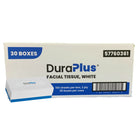 DuraPlus - Papiers-mouchoirs 2 épaisseurs - blanc - 100 feuilles - Paquet de 30-idéal pour les vanités ou les distributeurs muraux