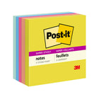 Post-it - Feuillets super collants - Collection Summer Joy - 3" x 3" - 90 feuilles/bloc - Paquet de 5 - 450 feuilles-Les feuillets Post-it super collants sont 2 x plus collants.