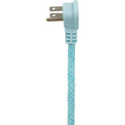 Staples - Rallonge tressée à 3 prises de courant de 6 pi avec 2 ports USB, bleu clair-La couche supplémentaire de tissu augmente non seulement la durabilité du câble, mais empêche aussi le cordon d’être plié et enchevêtré