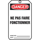 Accuform Signs - Étiquettes De Verrouillage, Plastique, 3-3/8po La X 5-7/8po H, Français, paquet de 25-Hauteur 5-7/8po