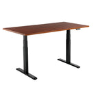 Bureau assis-debout électrique à deux moteurs de 25 L po de TygerClaw - Cerise-Dimensions: 28 L x 25,2 L x 46,1 H po
