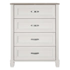 Ameriwood Home Beaumont - Commode à 4 tiroirs Rue Lane - chêne ivoire et chêne gris-Rangez vos vêtements pliés grâce à la commode à 4 tiroirs Beaumont d’Ameriwood Home