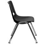 Flash Furniture - Chaise coquille noire ergonomique et empilable de la série HERCULES avec hauteur de siège de 18 po.-Quantité de pile: 20