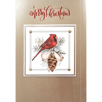 Rosedale Gold - Cartes de souhaits avec enveloppes "Joyeux Noël" Oiseau - 5-1/2 po x 8 po - Anglais - Paquet de 6-Carte de souhaits