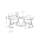 Monarch Specialties - 7171 Bureau - Dessus Espresso - Metal Argent-Facile à assembler avec des illustrations étape par étape et toute la quincaillerie incluse; garantie limitée de 5 ans contre tout défaut pour votre satisfaction.
