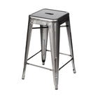 Plata Decor - Tolix 26"H Tabouret - Gris - paquet de 2-Capacité de poids : 200 lb