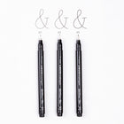 Tombow - Stylos pour le dessin, encre noire, paq./3-Excellents résultats lorsqu'utilisé avec du papier pour le dessin, le marqueur, l'aquarelle et les techniques mixtes