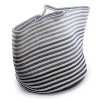 Truu Design - Panier de rangement avec poignées, 14.75 x 17", Blanc-Mesure: le panier de rangement mesure 43,2cm L x 35,6cm H x 49,5cm P (17" L x 14" H x 19,5" L)