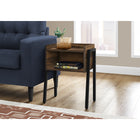 Monarch Specialties - 3583 Table D'Appoint - 23 po H/Faux Bois Brun/Metal Noir-Dimensions du produit: 23,25 po H x 18,5 po L x 11,75 po P