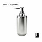 Umbra JUNIP - Pompe à savon liquide et gel hydroalcoolique 295ml, Acier inoxydable-Dimensions : 2,75 po L x 2,75 po P x 7,28 po H