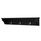 Finley – Étagère murale, 3 crochets 24 larg. x 4 prof. x 4,25 haut. (po), noir (FN00376-8INT)-Capacité maximale : 10 lb