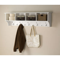 Prepacâ – Étagère à crochets pour vestibule, 60 x 11 1/2 po, blanc-Bois composite lamellé blanc