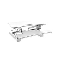 Posidesk – Bureau debout de direction moyen POSI203SWH avec support clavier élargi de 29 po, blanc-Support clavier élargi offrant une meilleure expérience pour l'utilisateur