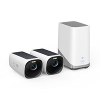 eufy Security - système de surveillance sans fil eufyCam 3 avec 2 caméras 4K - Blanc-La conception sans fil alimentée par l'énergie solaire permet une utilisation continue sans changement de batterie
