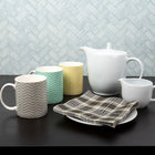 CTG Brands – Ensemble de tasses Can avec motif zig zag, 10 oz, vert, jaune, gris, paq./6-6