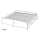 PrepacMC – Très grand lit de rangement matelot à 6 tiroirs, 78 1/2 po, fini noir-Assemblage nécessaire