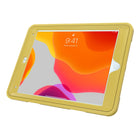 Étui de protection CTA Digital avec béquille rotative pour iPad 10.2" Gen 7 et 8, Air 3 et 10.5" Pro - Jaune-La veste extérieure en silicone offre une protection supplémentaire