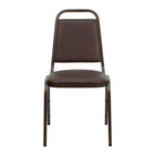 Flash Furniture – Chaise banquet empilable HERCULES à dossier trapèze, siège 1,5 po, cuivré, vinyle brun (FDBHF2BN)-Chaise de banquet multi-usages
