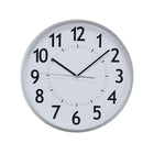 Kiera Grace – Horloge murale pour bureau et maison, 12 po, argent, 6/paq.-Horloge murale ronde de 12 po avec profil élégant en argent et cadran classique