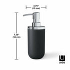 Umbra JUNIP - Pompe à savon liquide et gel hydroalcoolique 295ml, Chrome Noir-5