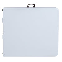 Flash Furniture – Table pliante en plastique blanc granit à deux volets, 30 larg. x 60 long.  -Tables pliantes rectangulaires en plastique