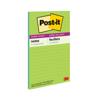 Feuillets super collants Post-it − 5 x 8 po − collection Coup de pouce, lignés, 90 feuillets, paquet de 2-Les feuillets super collants Post-it pour distributeur ont 2 fois plus de pouvoir adhésif