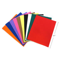 Selectum - Feuilles de Feutre - 9 po l x 12 po L - Couleurs variées - Paquet de 10-Pour les créations artisanales