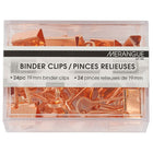 Merangue - Pinces relieuses de 19 mm, or rose, paquet de 24-Pinces relieuses de 19 mm