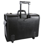 Nextech - Porte-documets à roulettes - 15,6 po ordinateur portable - Noir-Poignée rétractable autobloquante à bouton poussoir