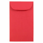 JAM Paper Enveloppes Colourées #3 Coin Commerciales - 2,5" x 4,25" - Rouge recyclé - Paquet de 50-Couleur : Enveloppe de pièce de monnaie rouge