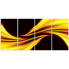 Designart – Impression sur toile, douce harmonie jaune, 4 panneaux, art abstrait (PT3019-271)-Impression
