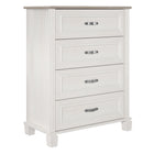 Ameriwood Home Beaumont - Commode à 4 tiroirs Rue Lane - chêne ivoire et chêne gris-En MDF laminé et panneau de particules, sa finition de type grain de bois lui confère une allure moderne à un prix raisonnable