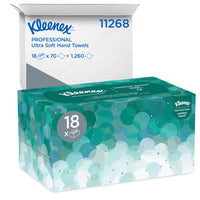 Kleenex - Essuie-mains - Boîte Pop-Up - Ultra-doux et absorbants - Blanc - Paquet de 18 -70 essuie-mains par boîtes