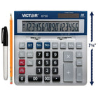 Victor – Calculatrice de bureau à 16 chiffres 6700, extra grande-Hybride (solaire/pile)