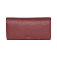Roots - Femme Grand Portefeuille Pochette avec Chéquier Amovible - Rouge-16 emplacements pour cartes de crédit