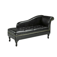 Brassex – Chaise longue avec rangement 8933, espresso-Le rembourrage généreux rend les sièges confortables