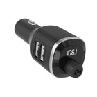 Kit voiture mains libres Bluetooth universel Scosche avec émetteur FM-Charge rapide: les deux ports USB 2.1Amp sur le chargeur de voiture 12V charge rapidement votre appareil; Maintient le volume et le contrôle vocal