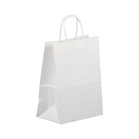 Jam Paper - Sacs-cadeaux solides - Moyen - 8 1/4 po x 10 po x 5 po - Kraft blanc - Paquet de 100-Couleur : Kraft blanc.