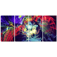 Designart – Impression moderne sur toile, collision de couleurs, 4 panneaux (PT3078-271)-Impression
