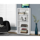 Monarch Specialties - 7059 48 po H Etagere - Blanche Avec Tablettes Ajustable-Tablettes de rangement ouvert