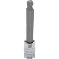 Dynamic Tools – Douille métrique à tête hexagonale, long nez de 4 mm, prise de 3/8 po, fini chromé-Taille : 4 mm