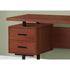 Monarch Specialties - 7626 Bureau 60 po L - Cerise/Metal Noir-La configuration réversible permet une installation à gauche ou à droite selon vos besoins.