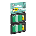 Post-it - Drapeaux 1 po x 1,7 po - Vert - 50 Drapeaux/Distributeur - 2 Distributeurs/Paquet-Idéal pour marquer des documents sans y écrire