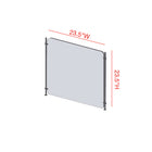 Mark Maker Rod Sneeze Guard - Acrylique transparent 1/4" - panneau de 23,5" Lx23,5"H- ensemble de tiges de 24"H - pas de passage-Fabriqué à partir d'acrylique transparent de 1/4".