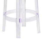 Tabouret de comptoir transparent de 25,75 po de haut (FH-118-APC1-GG)-S'empile jusqu'à 4 de haut