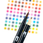 Tombow - Stylos à double pointe, couleurs portrait, paq./10-Marqueurs à double pointe à base d'eau - les couleurs peuvent être mélangées