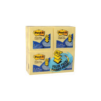 Post It - Feuillets eclair, jaune canari, 3 po l x 3 po (76 mm l x 76 mm L), Paquet-prime, 100 feuillets/bloc, 24 blocs/Paquet-jaune canari, 3 po x 3 po