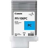 Canon – Réservoir d'encre photo cyan PFI-106 (130 ml) pour IPF6300 / 6300S / 6400 / 6400S / 6450-Cyan