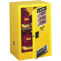 JustriteMD – Armoire de sécurité compacte pour comptoir Sure-GripMD, 1 porte, manuelle, compacte, 12 gal, 23 1/4 x 18 x 35 (po)-Meilleur accès aux liquides les plus souvent utilisés, sans compromettre la sécurité